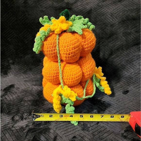 Lot of 3 handmade Crochet Pumpkin - Picture 8 of 9